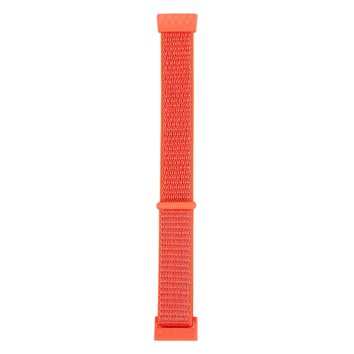 Nylon Strap, orange, laid flat, joined, direct top view