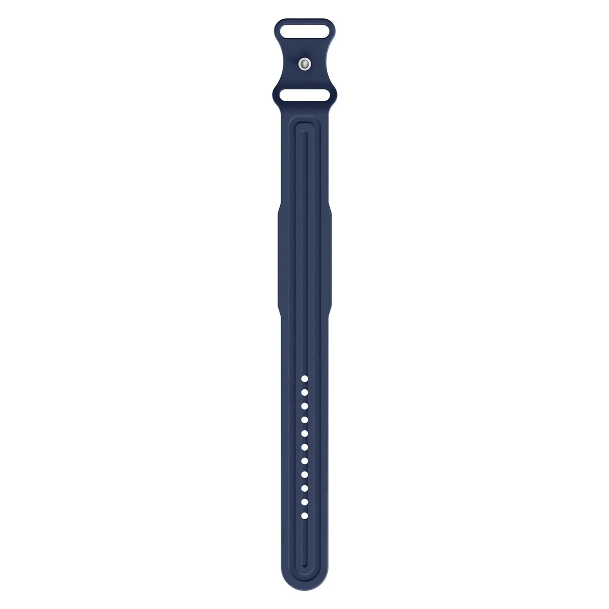 Silicone Strap 'Classic', dark blue, laid flat, joined, direct top view