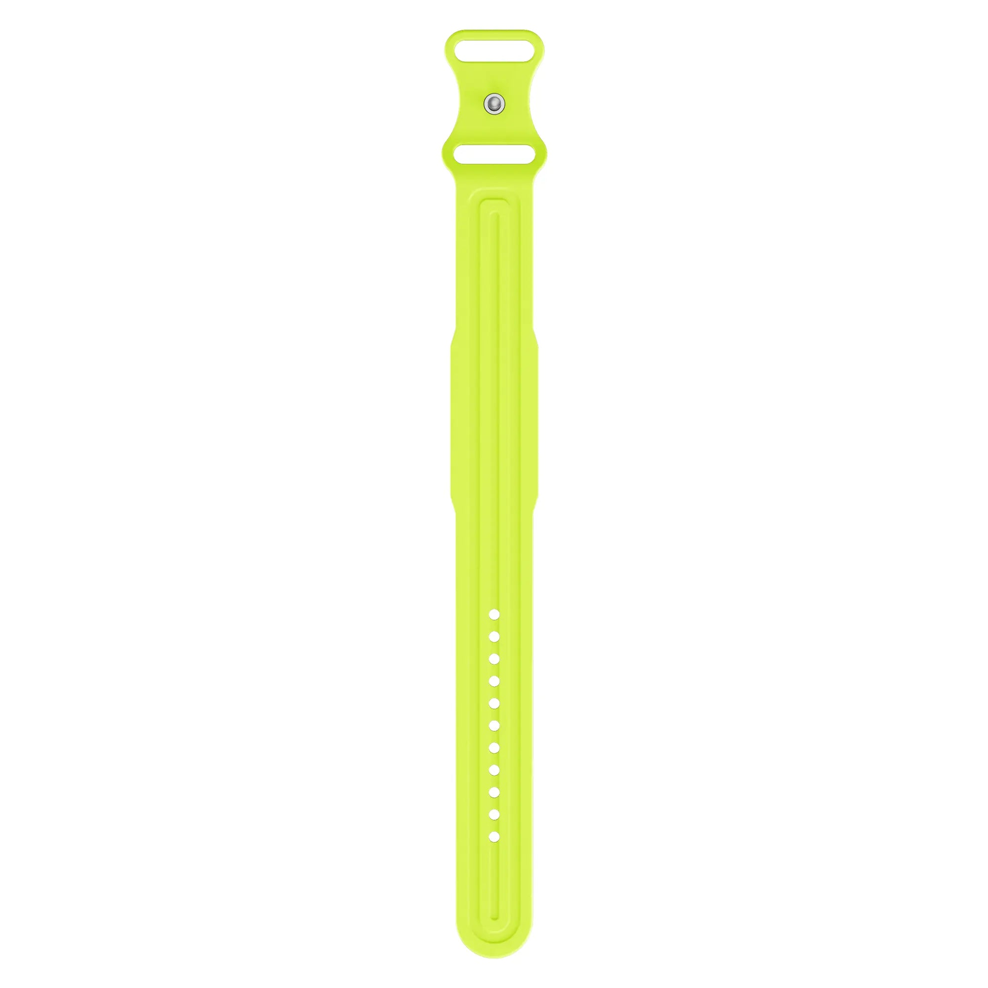 Silicone Strap 'Classic', lime, laid flat, joined, direct top view