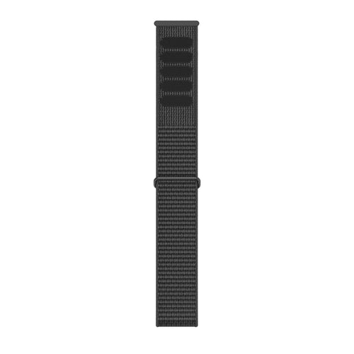 Nylon Strap for Biceps, black, laid flat, joined, direct top view