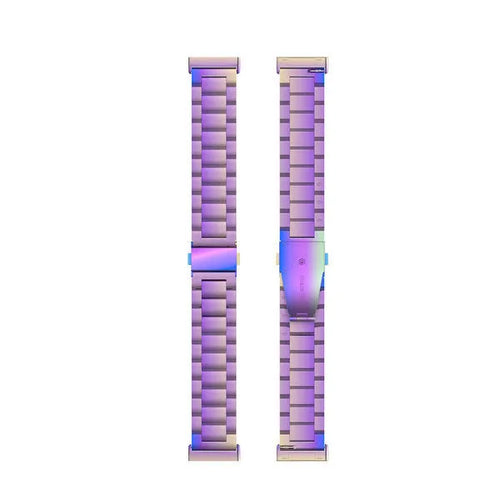 Steel Strap, pearlescent, laid flat, joined, direct top view