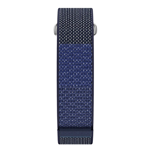 Nylon Strap 'Classic', azure blue, laid flat, joined, direct top view