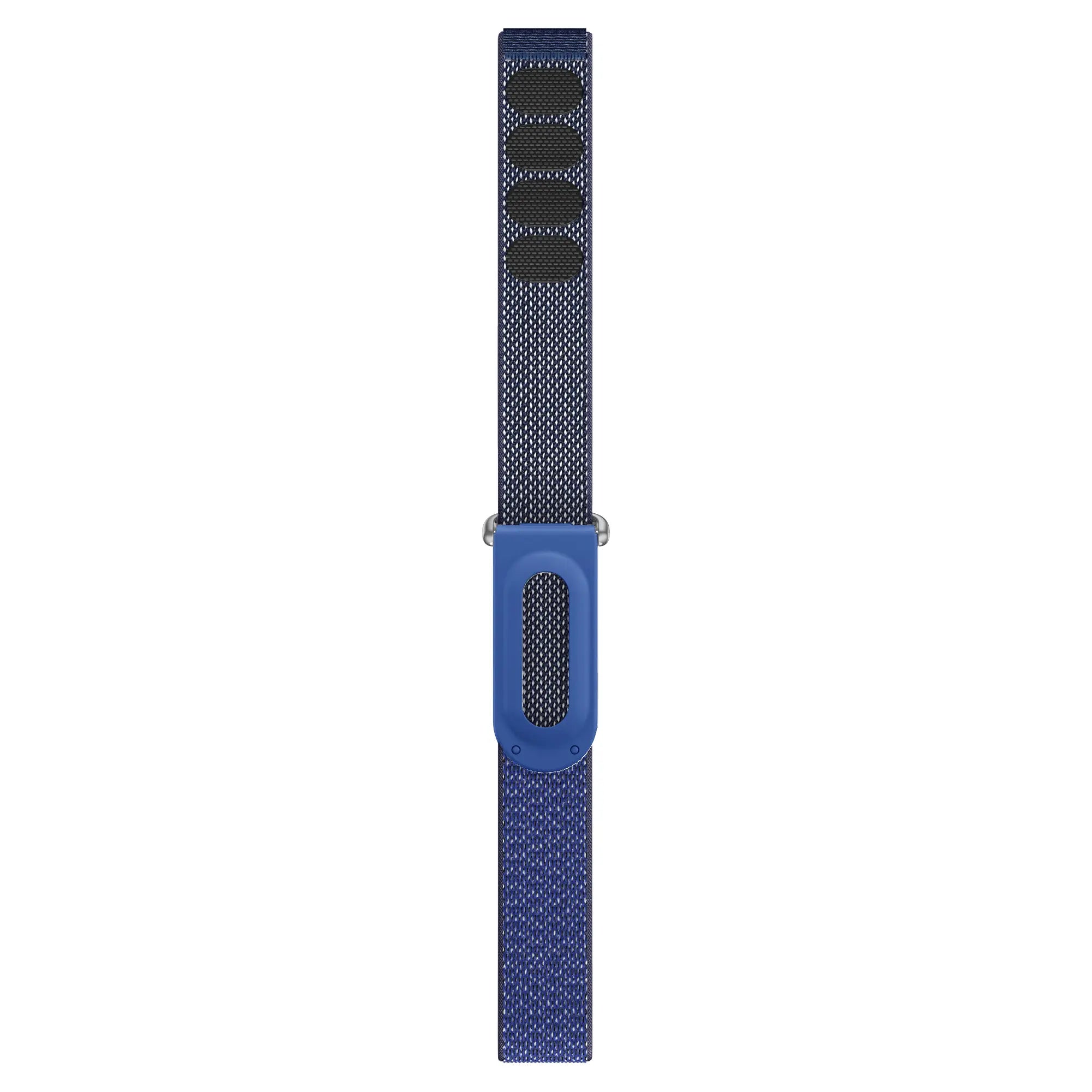 Nylon Strap 'Classic', azure blue, laid flat, joined, direct top view