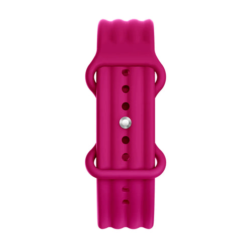 Silicone Strap 'Classic', wine red, laid flat, joined, direct top view