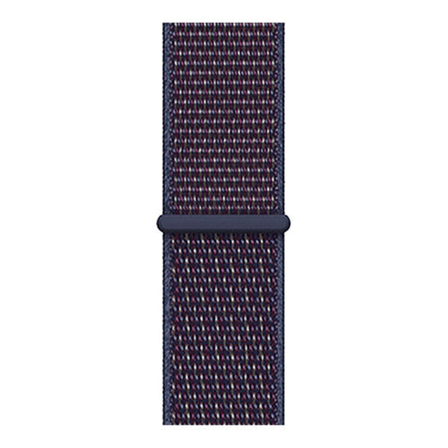 Nylon Strap, indigo, laid flat, joined, direct top view