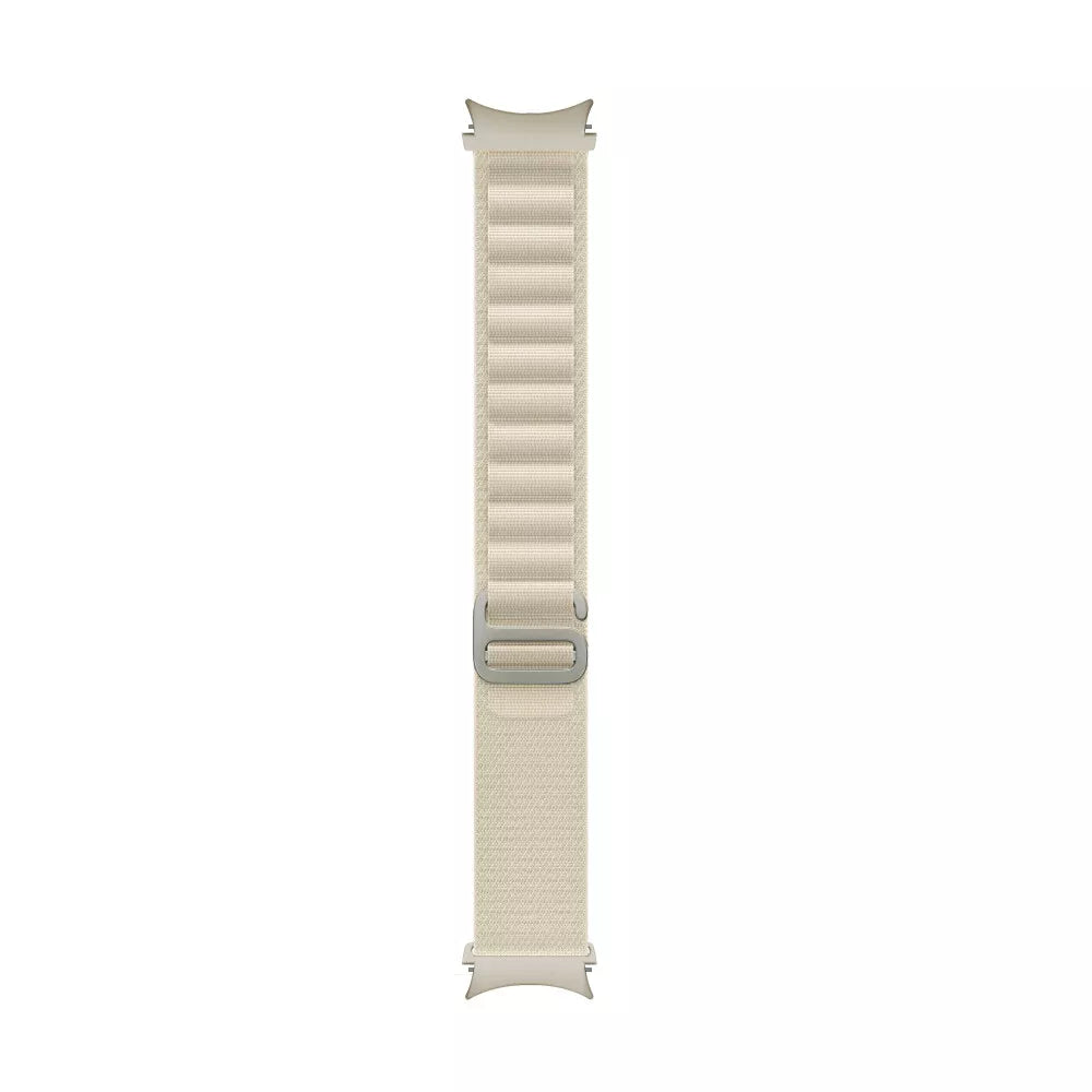 Alpine Nylon Strap, starlight, laid flat, joined, direct top view