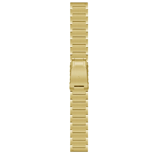 Titanium Strap, gold, laid flat, joined, direct top view