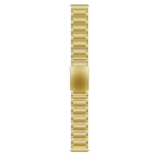 Titanium Strap, gold, laid flat, joined, direct top view