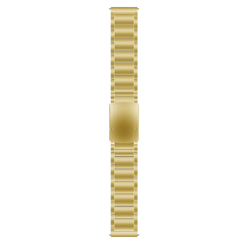 Titanium Strap, gold, laid flat, joined, direct top view
