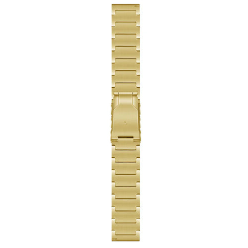 Titanium Strap, gold, laid flat, joined, direct top view