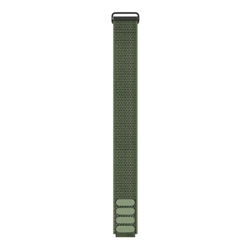 Nylon Strap, green, laid flat, joined, direct top view