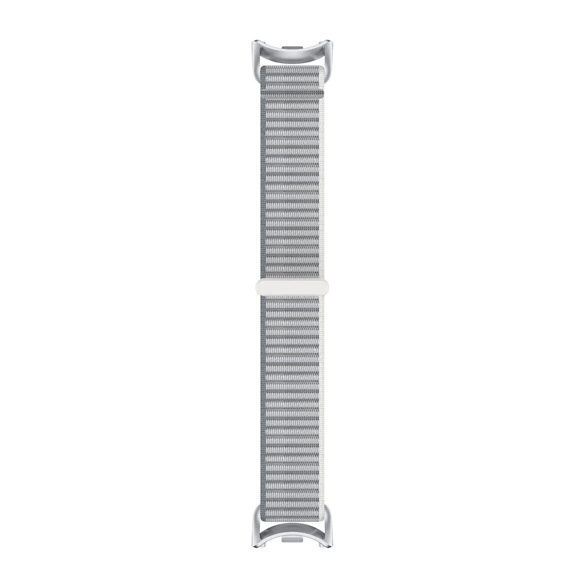 Modern Nylon Strap, grey, laid flat, joined, direct top view