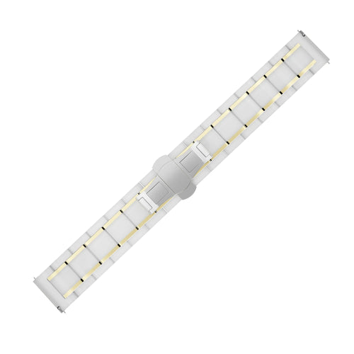 Bracelet acier et ceramique Amazfit Bip U (Pro) (blanc/or)