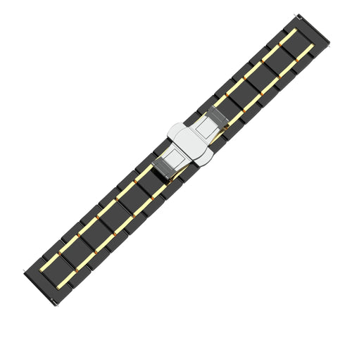 Bracelet acier et ceramique Amazfit Bip U (Pro) (noir/or)