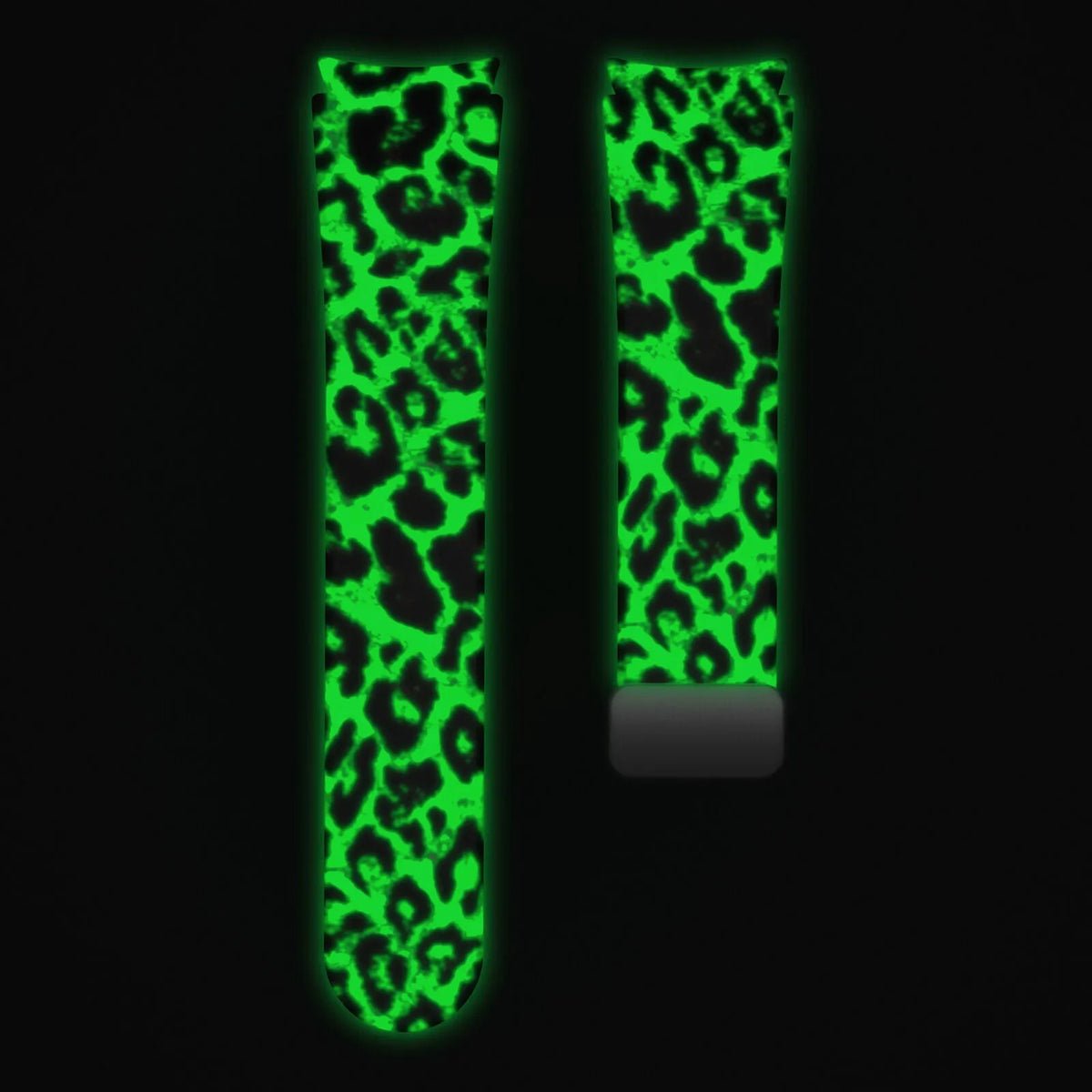 Silicone Magnetic Patterned Strap, laid flat, joined, direct top view