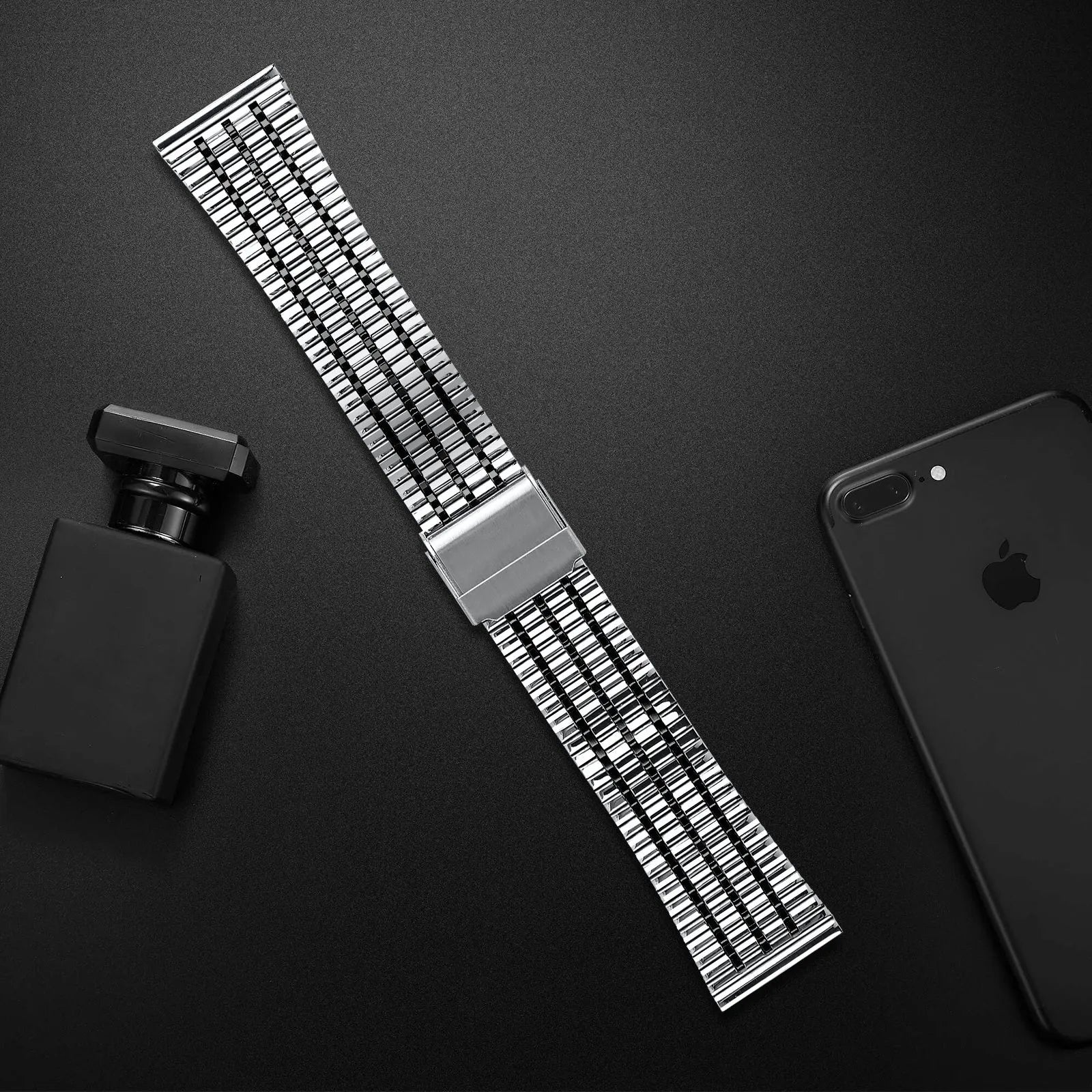 Bracelet acier fine Polar Vantage V3 (argent/noir)