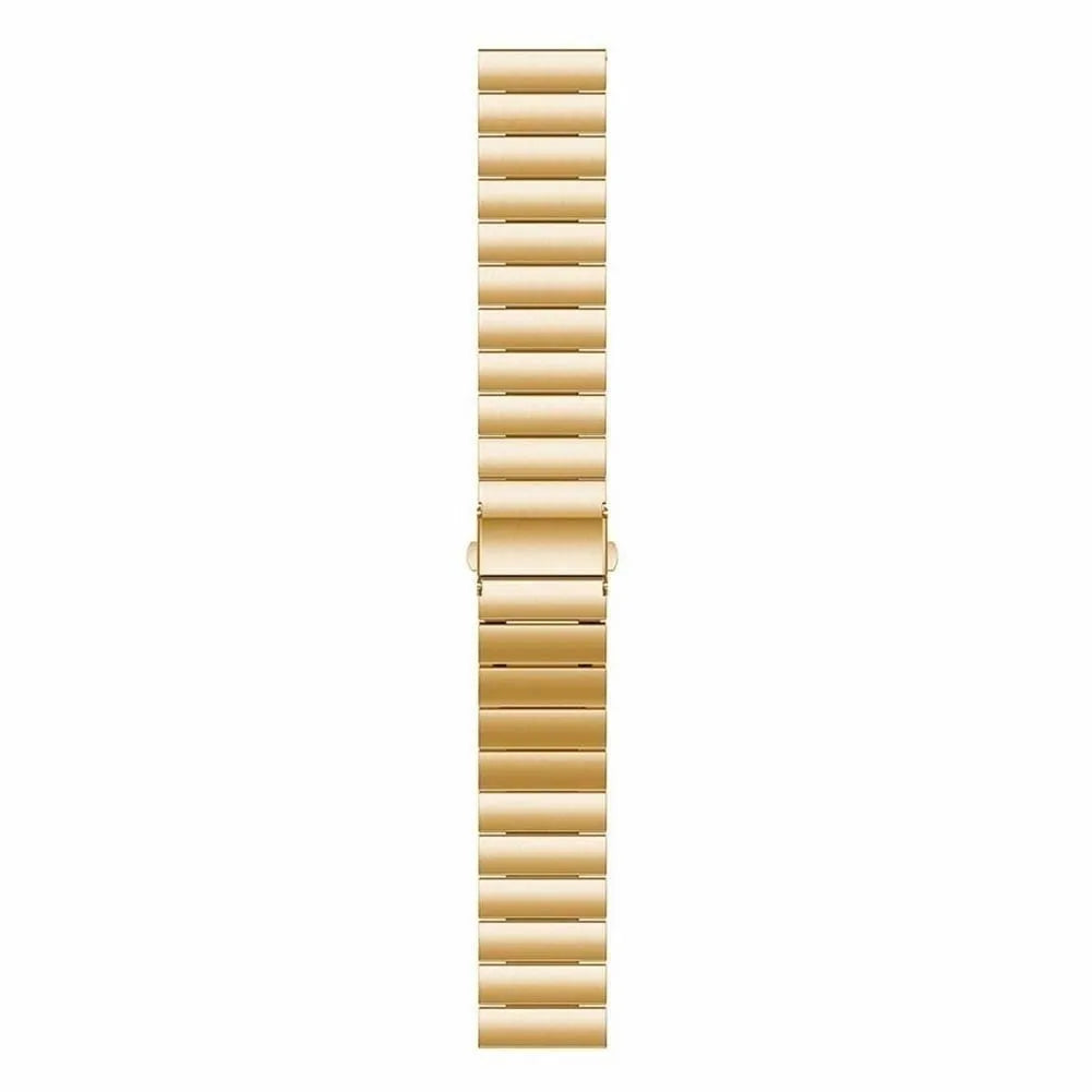 Premium Metal Strap, gold, laid flat, joined, direct top view