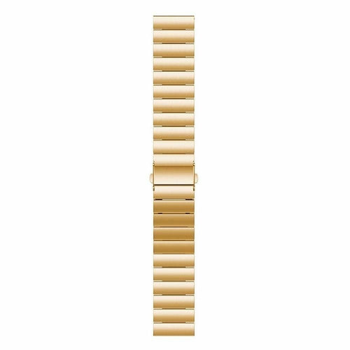 Premium Metal Strap, gold, laid flat, joined, direct top view