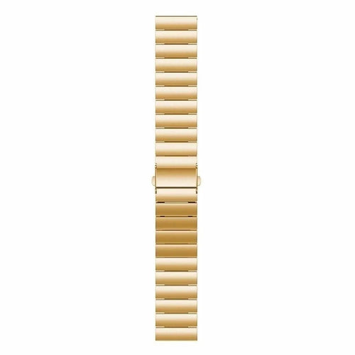 Premium Metal Strap, gold, laid flat, joined, direct top view