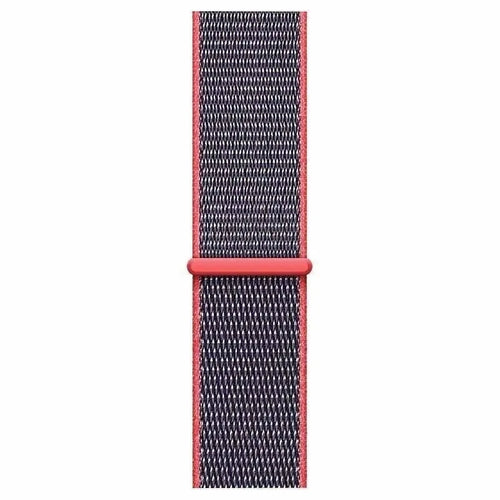 Nylon Strap, coral, laid flat, joined, direct top view