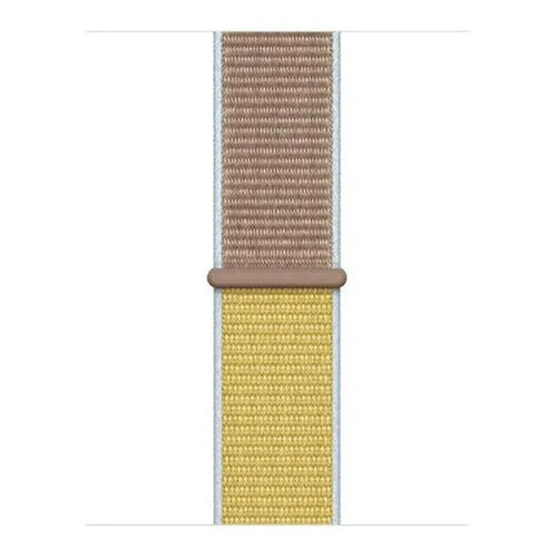 Nylon Strap, camel, laid flat, joined, direct top view