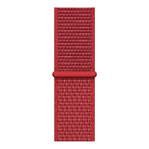 Nylon Strap, red, laid flat, joined, direct top view