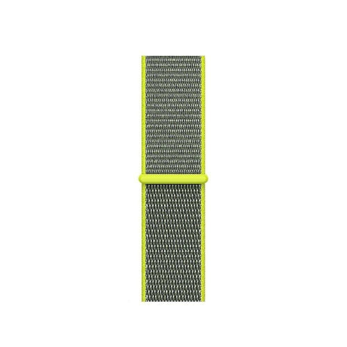 Nylon Strap, fluorescent, laid flat, joined, direct top view