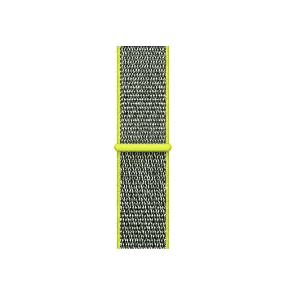 Nylon Strap, fluorescent, laid flat, joined, direct top view