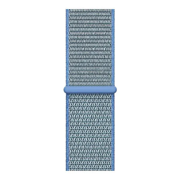 Nylon Strap, blue, laid flat, joined, direct top view