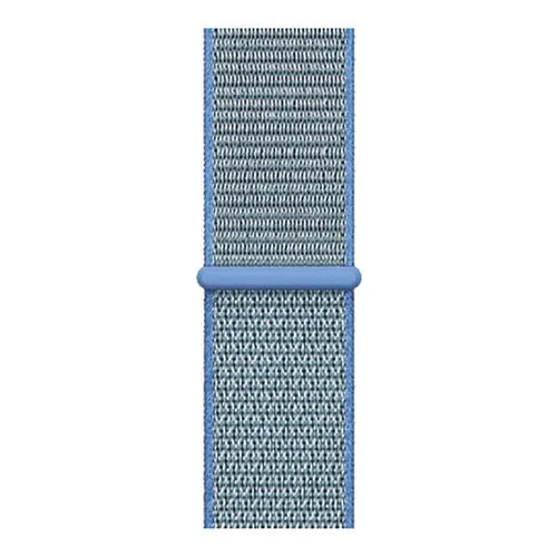 Nylon Strap, blue, laid flat, joined, direct top view