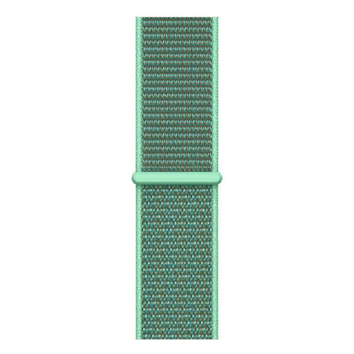 Nylon Strap, mint, laid flat, joined, direct top view