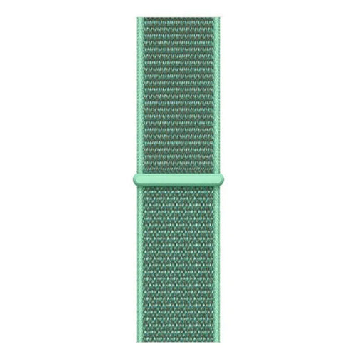 Nylon Strap, mint, laid flat, joined, direct top view