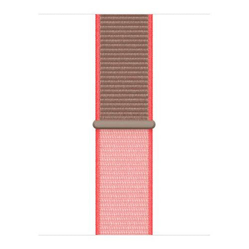 Nylon Strap, neon pink, laid flat, joined, direct top view