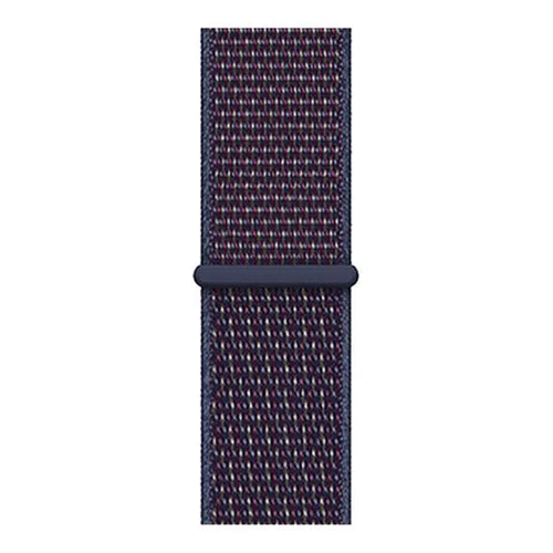 Nylon Strap, indigo, laid flat, joined, direct top view