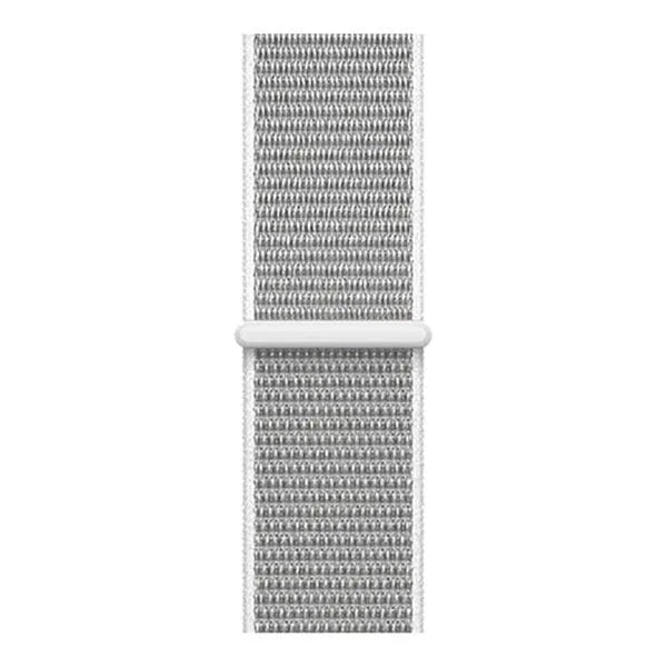 Nylon Strap, seashell, laid flat, joined, direct top view