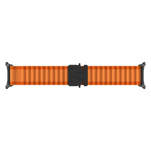 Bracelet nylon Outdoor avec boucle en P Samsung Galaxy Watch 9 - 40mm (orange avec noir)