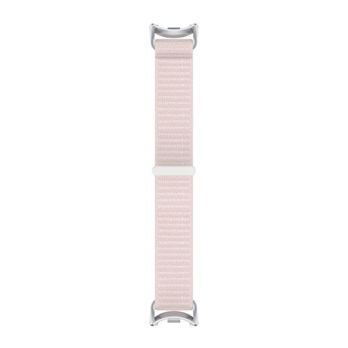 Modern Nylon Strap, light pink, laid flat, joined, direct top view