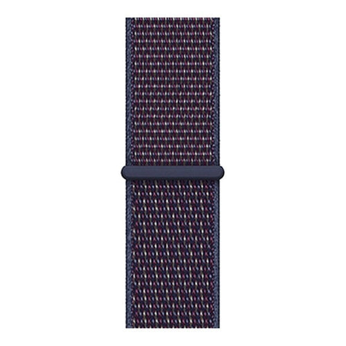 Nylon Strap, indigo blue, laid flat, joined, direct top view
