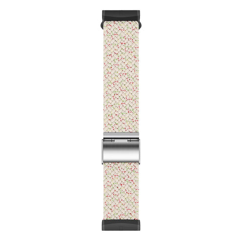 Nylon Adjustable Braided Strap, beige, laid flat, joined, direct top view