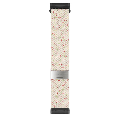 Nylon Adjustable Braided Strap, beige, laid flat, joined, direct top view