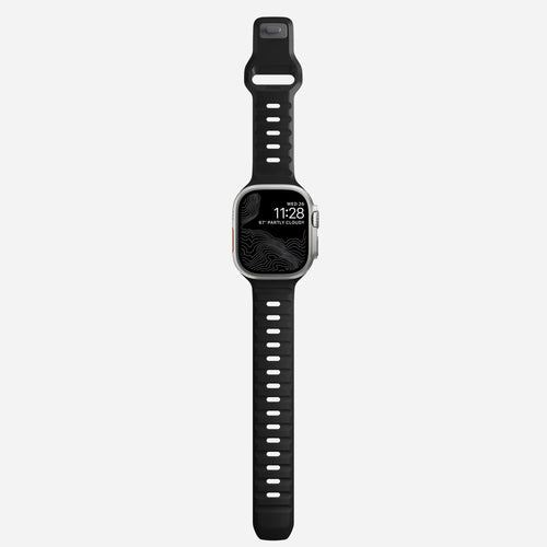 Nomad Bracelet silicone sport Apple Watch (noir)