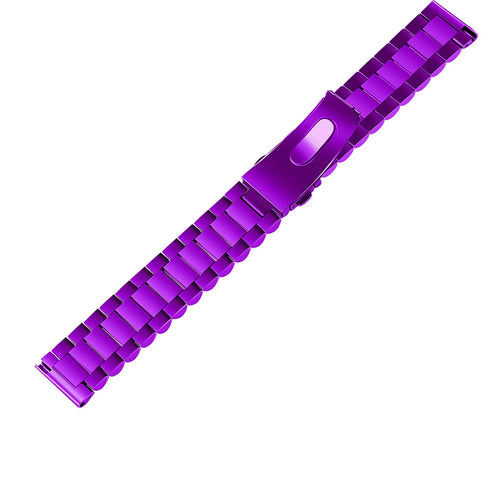 Steel Strap, purple, laid flat, joined, direct top view