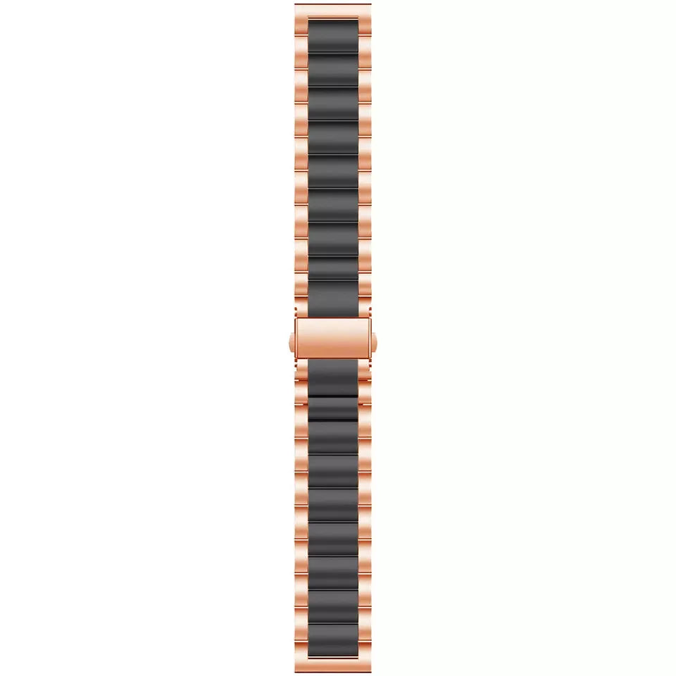 Bracelet acier Amazfit GTR Mini (rose or/noir)