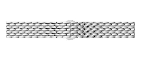 Steel Dragon Strap, laid flat, joined, direct top view