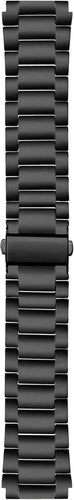Titanium Strap, black, laid flat, joined, direct top view