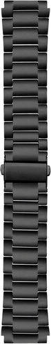 Titanium Strap, black, laid flat, joined, direct top view