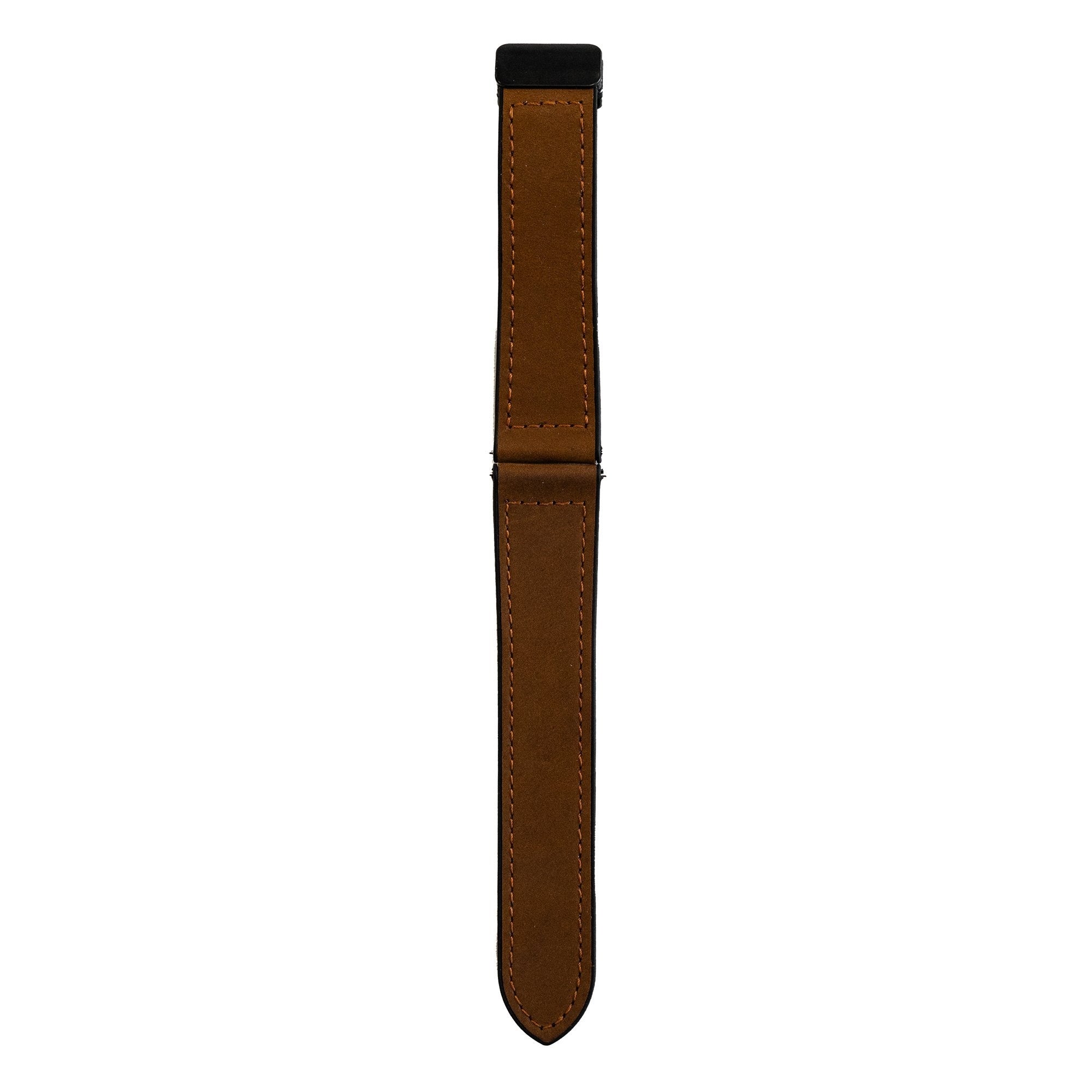 Bracelet cuir avec D-Buckle Amazfit Bip 6 (marron foncé)