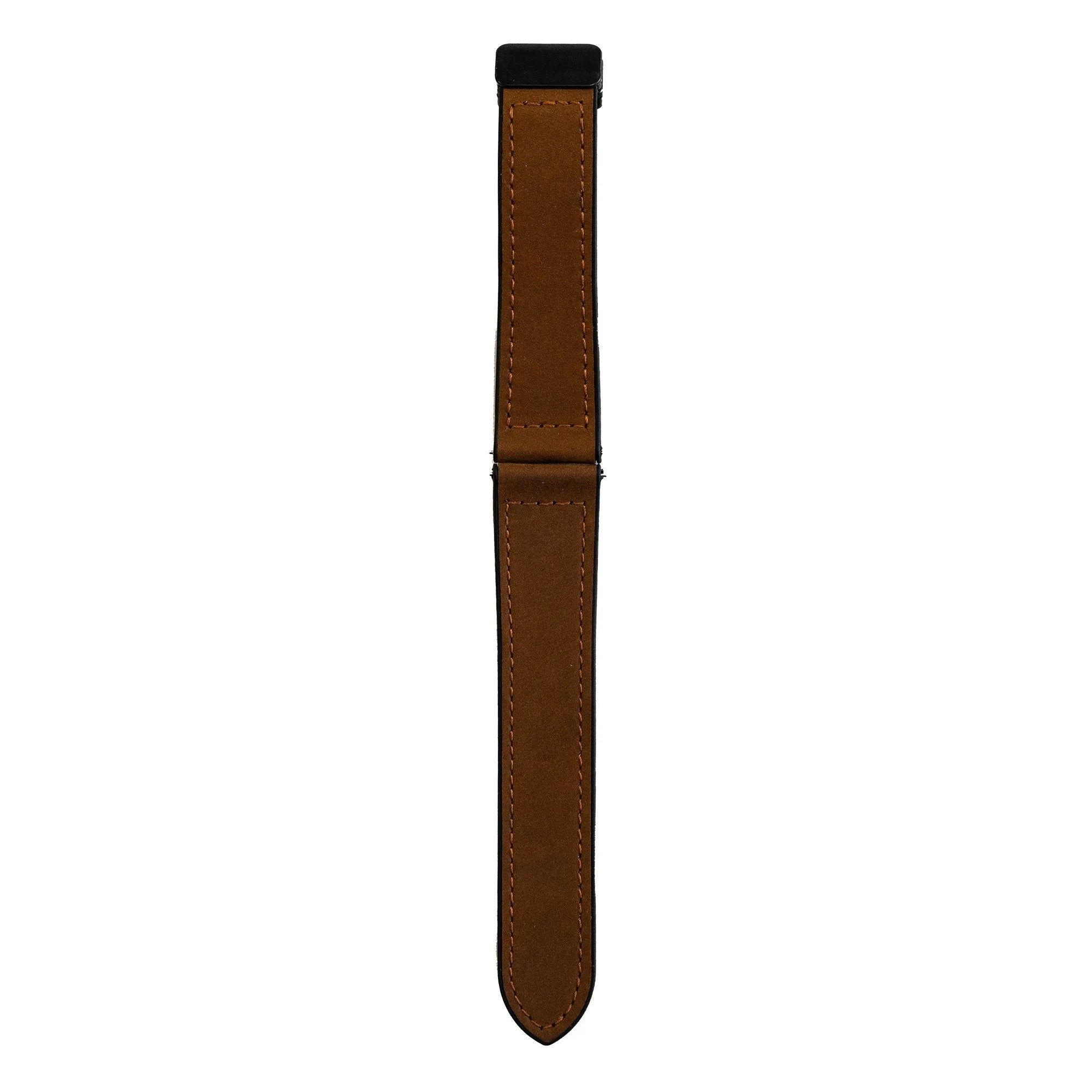 Bracelet cuir avec D-Buckle Amazfit Bip 6 (marron foncé)