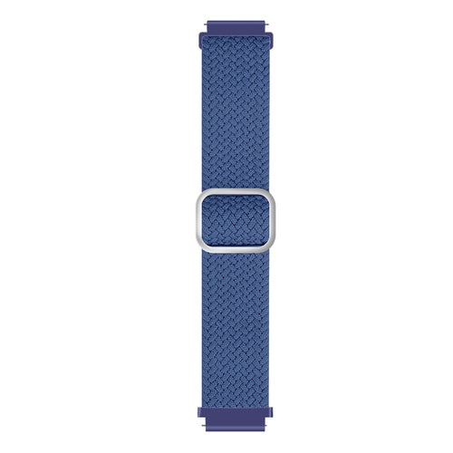 Nylon Adjustable Braided Strap, blue, laid flat, joined, direct top view
