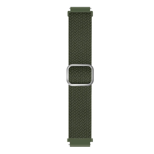 Nylon Adjustable Braided Strap, green, laid flat, joined, direct top view